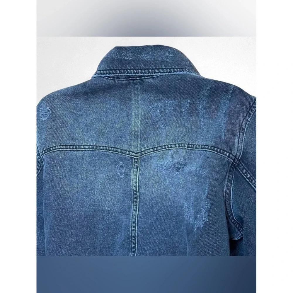 Free People Black Washed Cropped‎ Denim Jacket